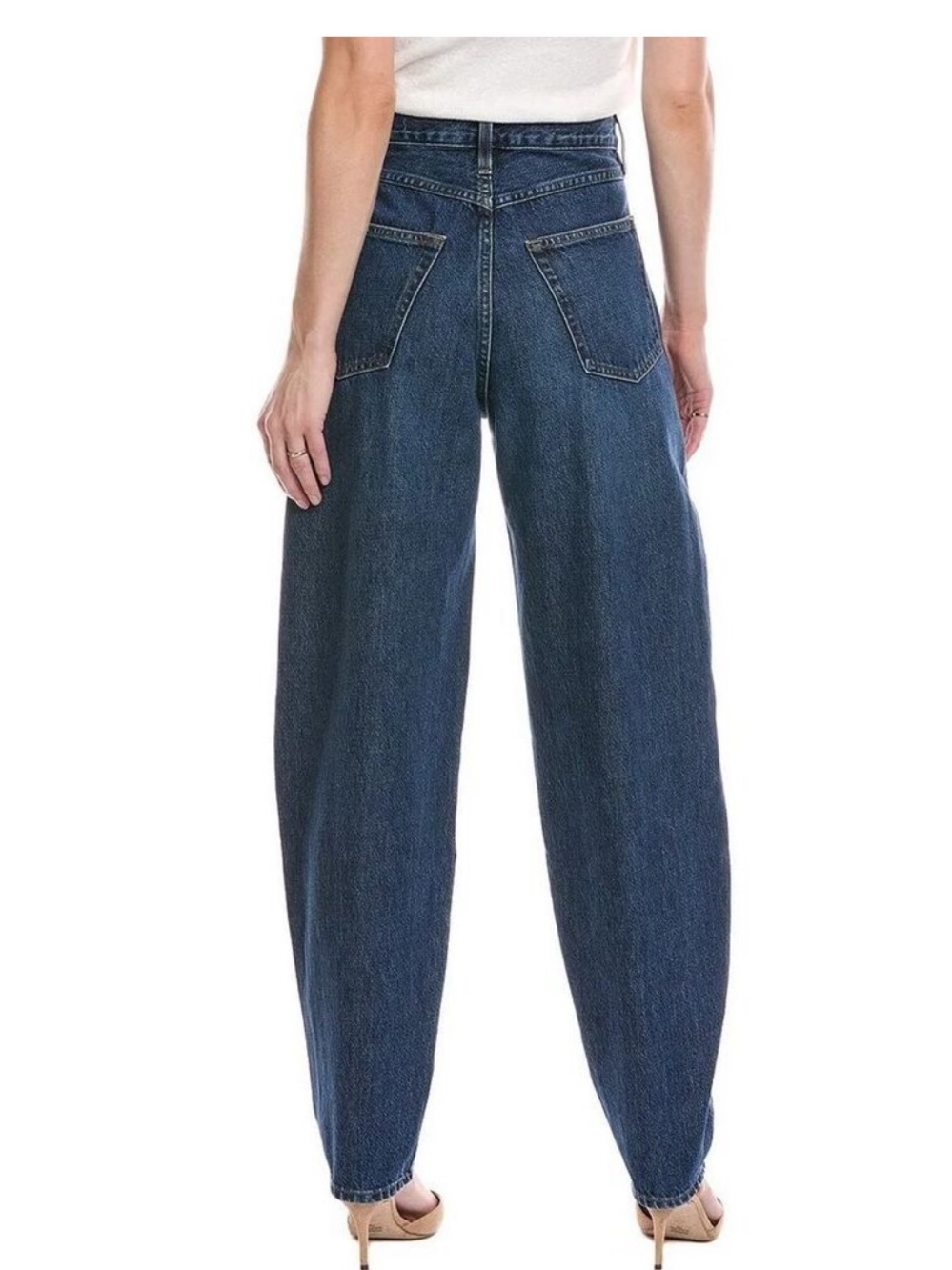 Frame Denim Narrow High-Rise Straight Jeans - Dark Blue - Picture 2 of 5